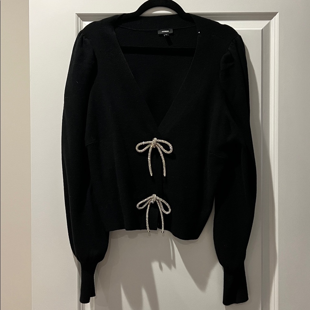 Express Black Cardigan with Silver Accents